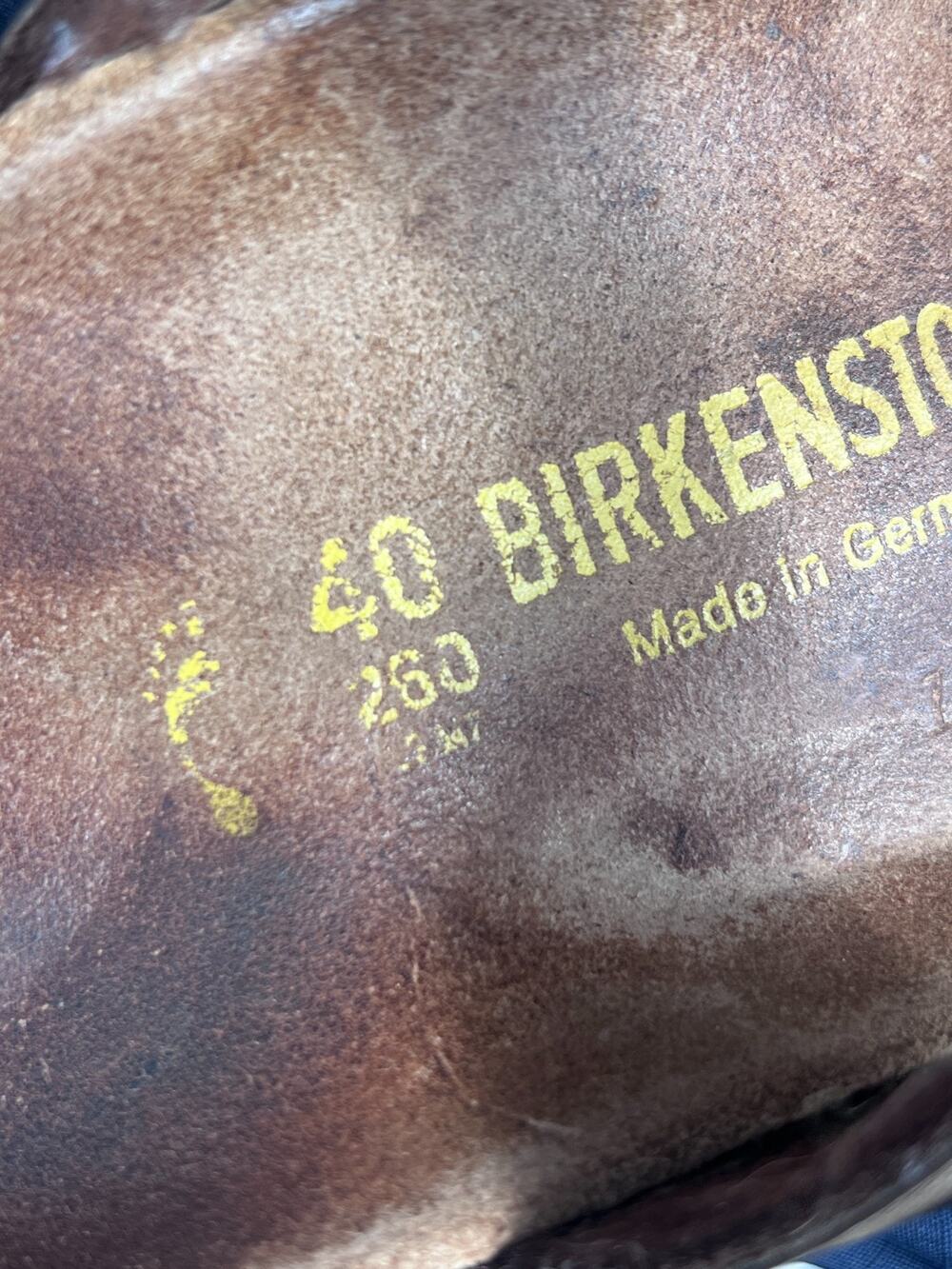 Birkenstock Womens Size 40 (US 9-9.5) Brown Leather Criss Cross Strap Sandals - Picture 6 of 6